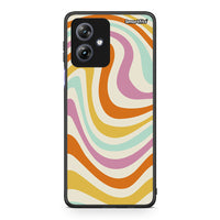 Thumbnail for Motorola Moto G54 Colourful Waves θήκη από τη Smartfits με σχέδιο στο πίσω μέρος και μαύρο περίβλημα | Smartphone case with colorful back and black bezels by Smartfits