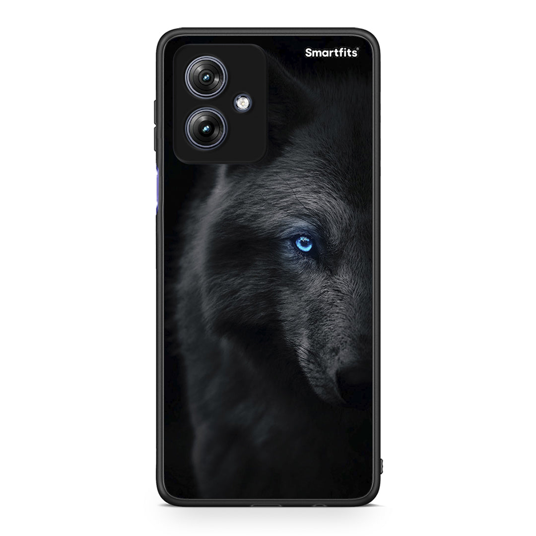 Motorola Moto G54 Dark Wolf θήκη από τη Smartfits με σχέδιο στο πίσω μέρος και μαύρο περίβλημα | Smartphone case with colorful back and black bezels by Smartfits