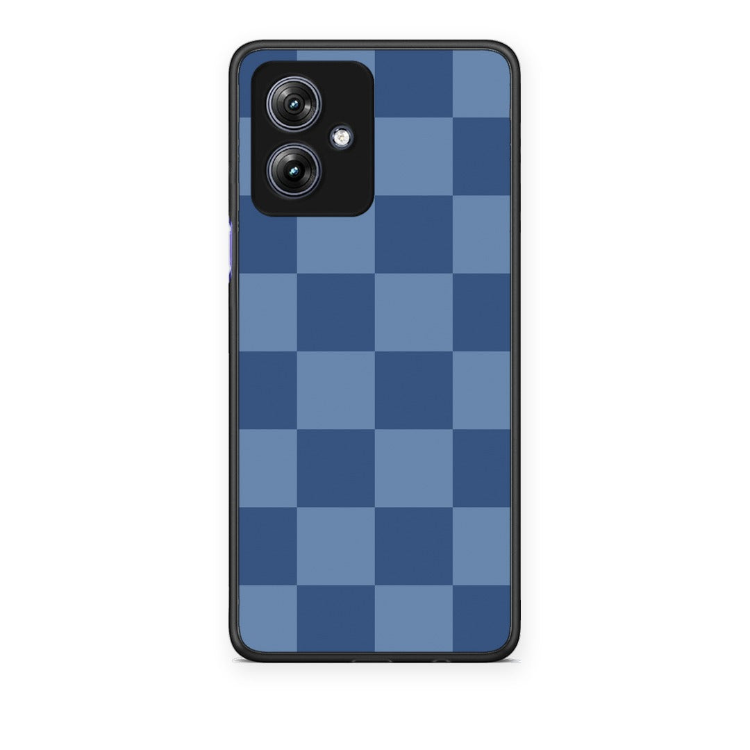 Θήκη Motorola Moto G54 Denim Blue Checkerboard από τη Smartfits με σχέδιο στο πίσω μέρος και μαύρο περίβλημα | Motorola Moto G54 Denim Blue Checkerboard case with colorful back and black bezels