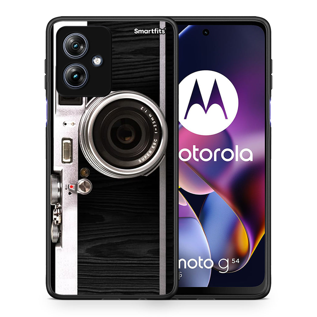 Θήκη Motorola Moto G54 Emily In Paris από τη Smartfits με σχέδιο στο πίσω μέρος και μαύρο περίβλημα | Motorola Moto G54 Emily In Paris case with colorful back and black bezels