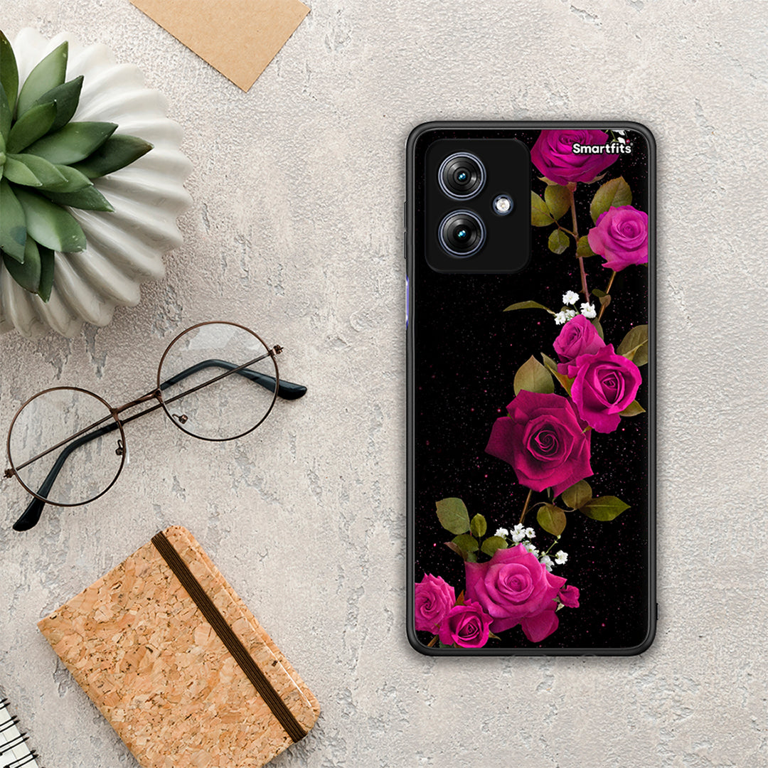 Flower Red Roses - Motorola Moto G54 θήκη