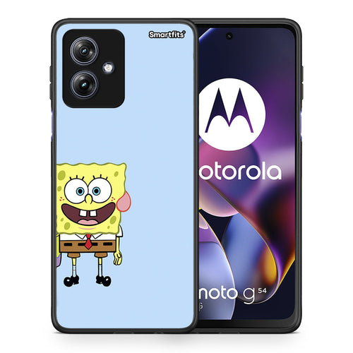 Θήκη Motorola Moto G54 Friends Bob από τη Smartfits με σχέδιο στο πίσω μέρος και μαύρο περίβλημα | Motorola Moto G54 Friends Bob case with colorful back and black bezels