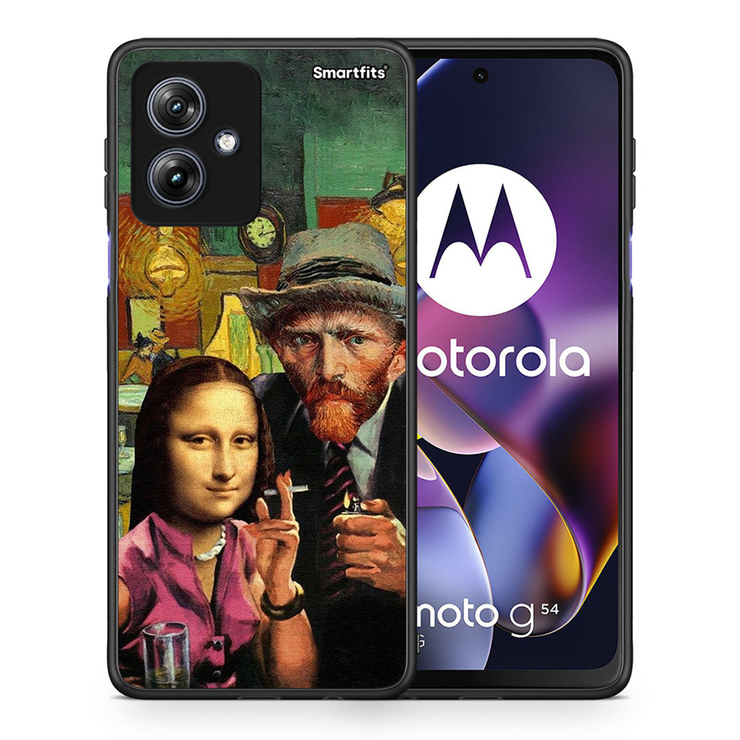 Θήκη Motorola Moto G54 Funny Art από τη Smartfits με σχέδιο στο πίσω μέρος και μαύρο περίβλημα | Motorola Moto G54 Funny Art case with colorful back and black bezels