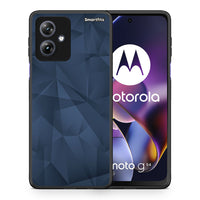 Thumbnail for Θήκη Motorola Moto G54 Blue Abstract Geometric από τη Smartfits με σχέδιο στο πίσω μέρος και μαύρο περίβλημα | Motorola Moto G54 Blue Abstract Geometric case with colorful back and black bezels