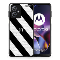 Thumbnail for Θήκη Motorola Moto G54 Get Off από τη Smartfits με σχέδιο στο πίσω μέρος και μαύρο περίβλημα | Motorola Moto G54 Get Off case with colorful back and black bezels