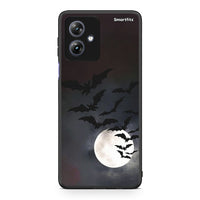 Thumbnail for Motorola Moto G54 Halloween Bat Night Θήκη από τη Smartfits με σχέδιο στο πίσω μέρος και μαύρο περίβλημα | Smartphone case with colorful back and black bezels by Smartfits