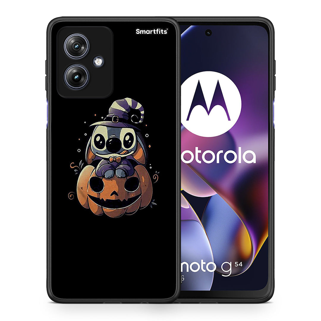 Θήκη Motorola Moto G54 Halloween Stitch από τη Smartfits με σχέδιο στο πίσω μέρος και μαύρο περίβλημα | Motorola Moto G54 Halloween Stitch case with colorful back and black bezels