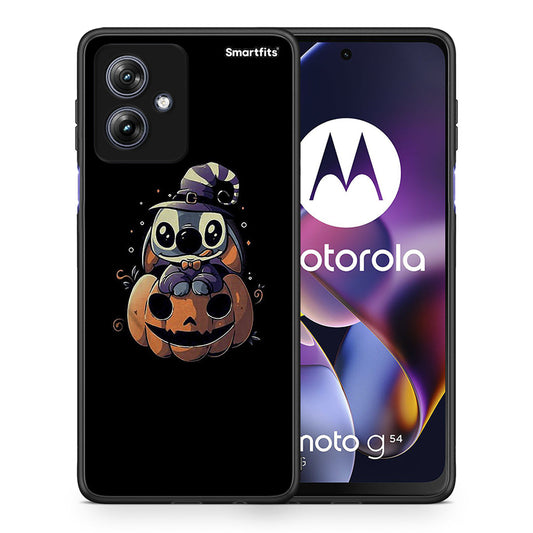 Θήκη Motorola Moto G54 Halloween Stitch από τη Smartfits με σχέδιο στο πίσω μέρος και μαύρο περίβλημα | Motorola Moto G54 Halloween Stitch case with colorful back and black bezels