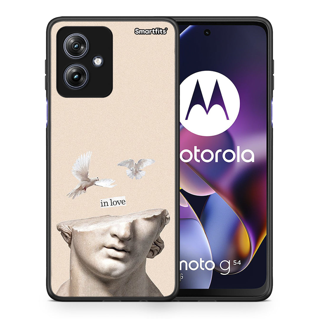 Θήκη Motorola Moto G54 In Love από τη Smartfits με σχέδιο στο πίσω μέρος και μαύρο περίβλημα | Motorola Moto G54 In Love case with colorful back and black bezels