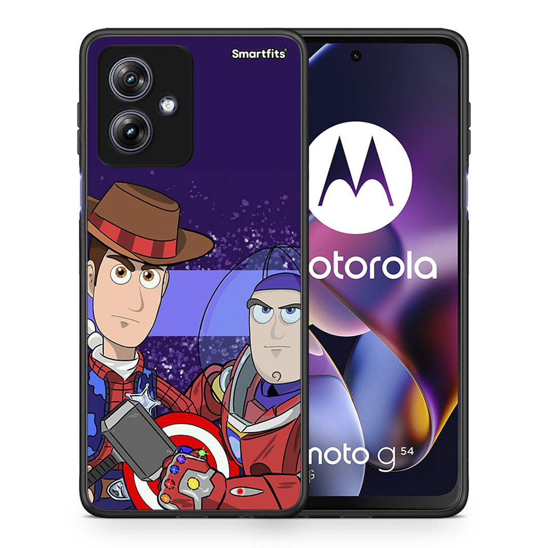 Θήκη Motorola Moto G54 Infinity Story από τη Smartfits με σχέδιο στο πίσω μέρος και μαύρο περίβλημα | Motorola Moto G54 Infinity Story case with colorful back and black bezels