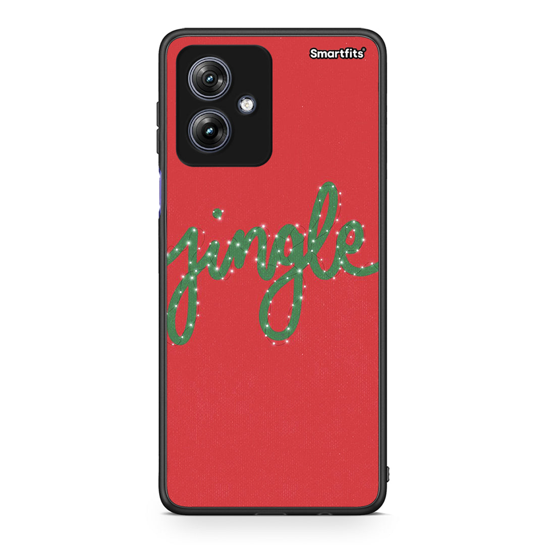 Motorola Moto G54 Jingle Xmas θήκη από τη Smartfits με σχέδιο στο πίσω μέρος και μαύρο περίβλημα | Smartphone case with colorful back and black bezels by Smartfits