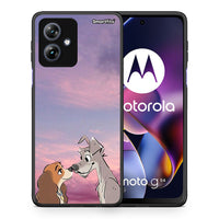 Thumbnail for Θήκη Motorola Moto G54 Lady And Tramp από τη Smartfits με σχέδιο στο πίσω μέρος και μαύρο περίβλημα | Motorola Moto G54 Lady And Tramp case with colorful back and black bezels