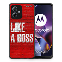 Thumbnail for Θήκη Motorola Moto G54 Like A Boss από τη Smartfits με σχέδιο στο πίσω μέρος και μαύρο περίβλημα | Motorola Moto G54 Like A Boss case with colorful back and black bezels