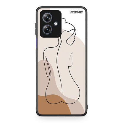 Motorola Moto G54 LineArt Woman θήκη από τη Smartfits με σχέδιο στο πίσω μέρος και μαύρο περίβλημα | Smartphone case with colorful back and black bezels by Smartfits