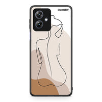 Thumbnail for Motorola Moto G54 LineArt Woman θήκη από τη Smartfits με σχέδιο στο πίσω μέρος και μαύρο περίβλημα | Smartphone case with colorful back and black bezels by Smartfits
