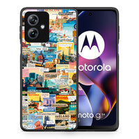 Thumbnail for Θήκη Motorola Moto G54 Live To Travel από τη Smartfits με σχέδιο στο πίσω μέρος και μαύρο περίβλημα | Motorola Moto G54 Live To Travel case with colorful back and black bezels