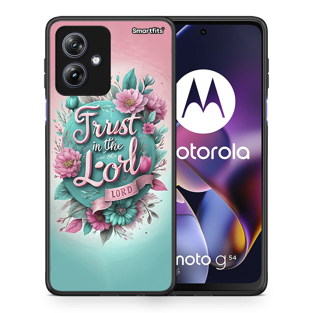 Θήκη Motorola Moto G54 Lord Trust από τη Smartfits με σχέδιο στο πίσω μέρος και μαύρο περίβλημα | Motorola Moto G54 Lord Trust case with colorful back and black bezels