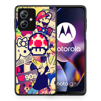 Thumbnail for Θήκη Motorola Moto G54 Love The 90s από τη Smartfits με σχέδιο στο πίσω μέρος και μαύρο περίβλημα | Motorola Moto G54 Love The 90s case with colorful back and black bezels
