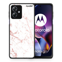 Thumbnail for Θήκη Motorola Moto G54 Pink Splash Marble από τη Smartfits με σχέδιο στο πίσω μέρος και μαύρο περίβλημα | Motorola Moto G54 Pink Splash Marble case with colorful back and black bezels