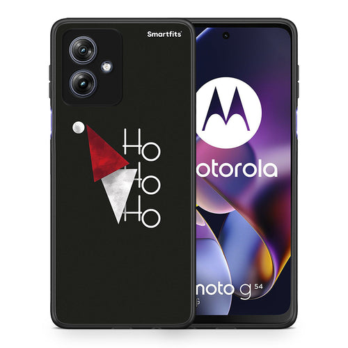 Θήκη Motorola Moto G54 Minimal Christmas από τη Smartfits με σχέδιο στο πίσω μέρος και μαύρο περίβλημα | Motorola Moto G54 Minimal Christmas case with colorful back and black bezels