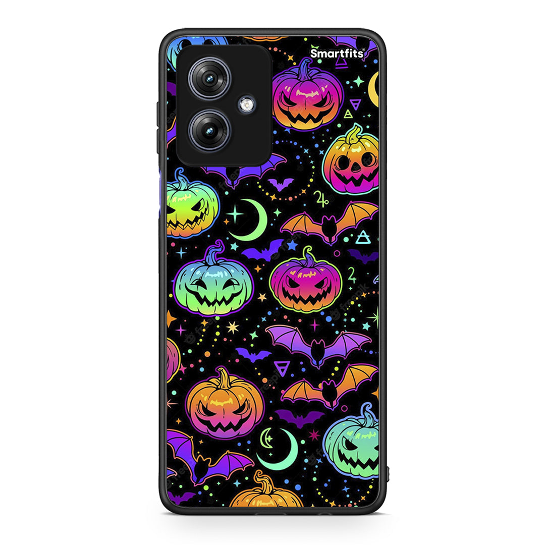 Motorola Moto G54 Neon Halloween θήκη από τη Smartfits με σχέδιο στο πίσω μέρος και μαύρο περίβλημα | Smartphone case with colorful back and black bezels by Smartfits