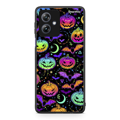 Motorola Moto G54 Neon Halloween θήκη από τη Smartfits με σχέδιο στο πίσω μέρος και μαύρο περίβλημα | Smartphone case with colorful back and black bezels by Smartfits