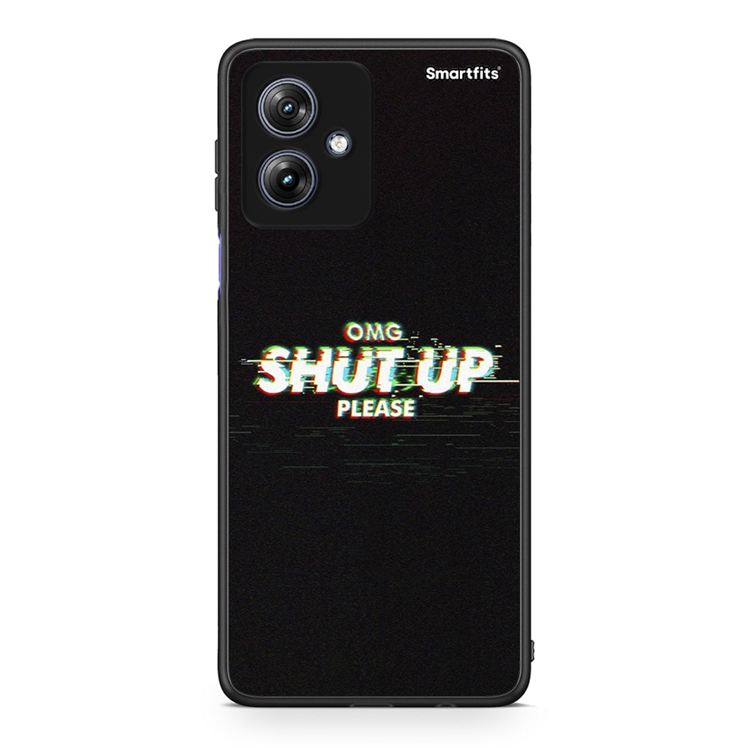 Motorola Moto G54 OMG ShutUp θήκη από τη Smartfits με σχέδιο στο πίσω μέρος και μαύρο περίβλημα | Smartphone case with colorful back and black bezels by Smartfits