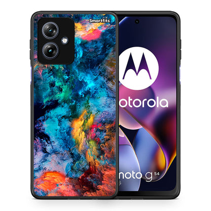 Θήκη Motorola Moto G54 Crayola Paint από τη Smartfits με σχέδιο στο πίσω μέρος και μαύρο περίβλημα | Motorola Moto G54 Crayola Paint case with colorful back and black bezels