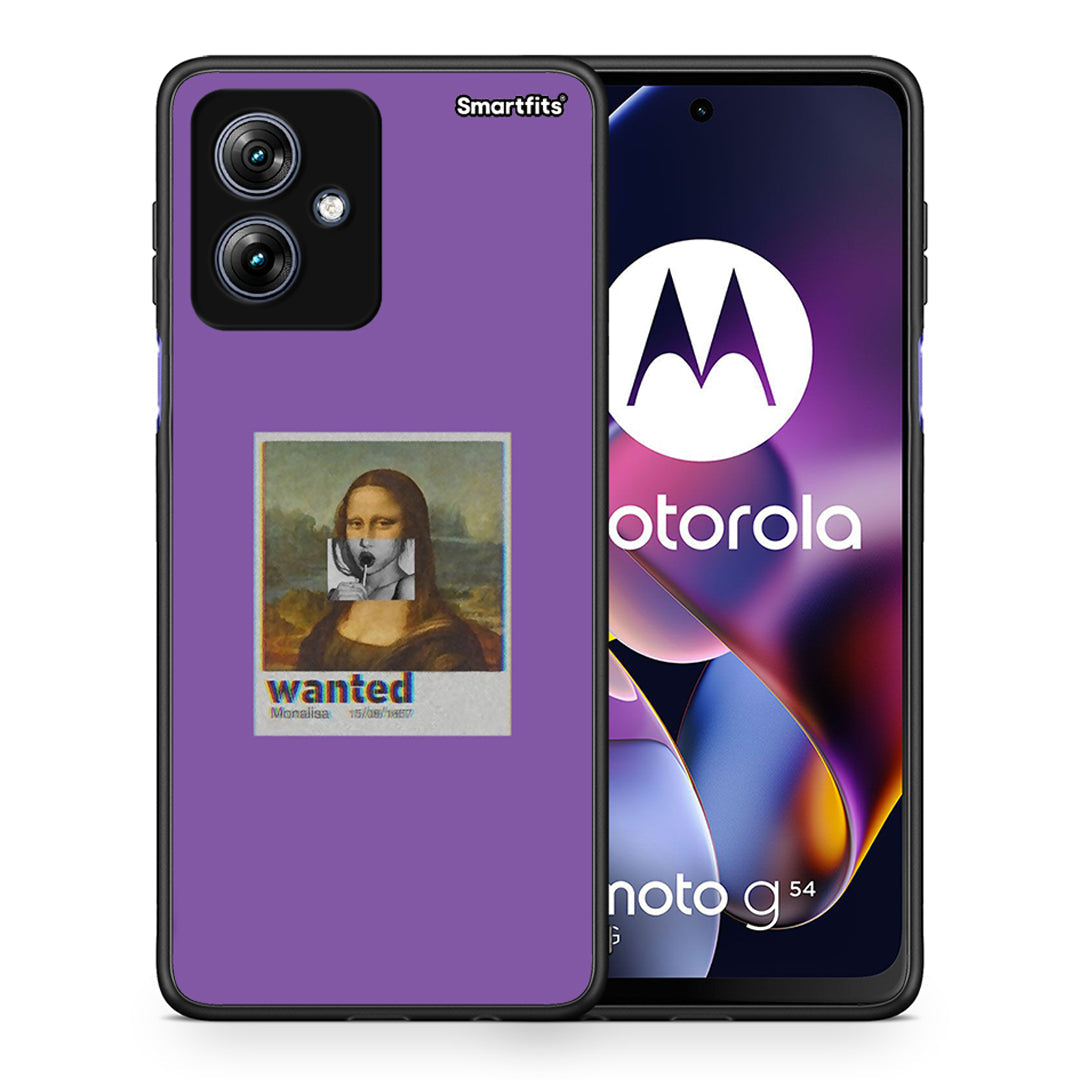 Θήκη Motorola Moto G54 Monalisa Popart από τη Smartfits με σχέδιο στο πίσω μέρος και μαύρο περίβλημα | Motorola Moto G54 Monalisa Popart case with colorful back and black bezels