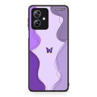 Thumbnail for Motorola Moto G54 Purple Mariposa Θήκη Αγίου Βαλεντίνου από τη Smartfits με σχέδιο στο πίσω μέρος και μαύρο περίβλημα | Smartphone case with colorful back and black bezels by Smartfits