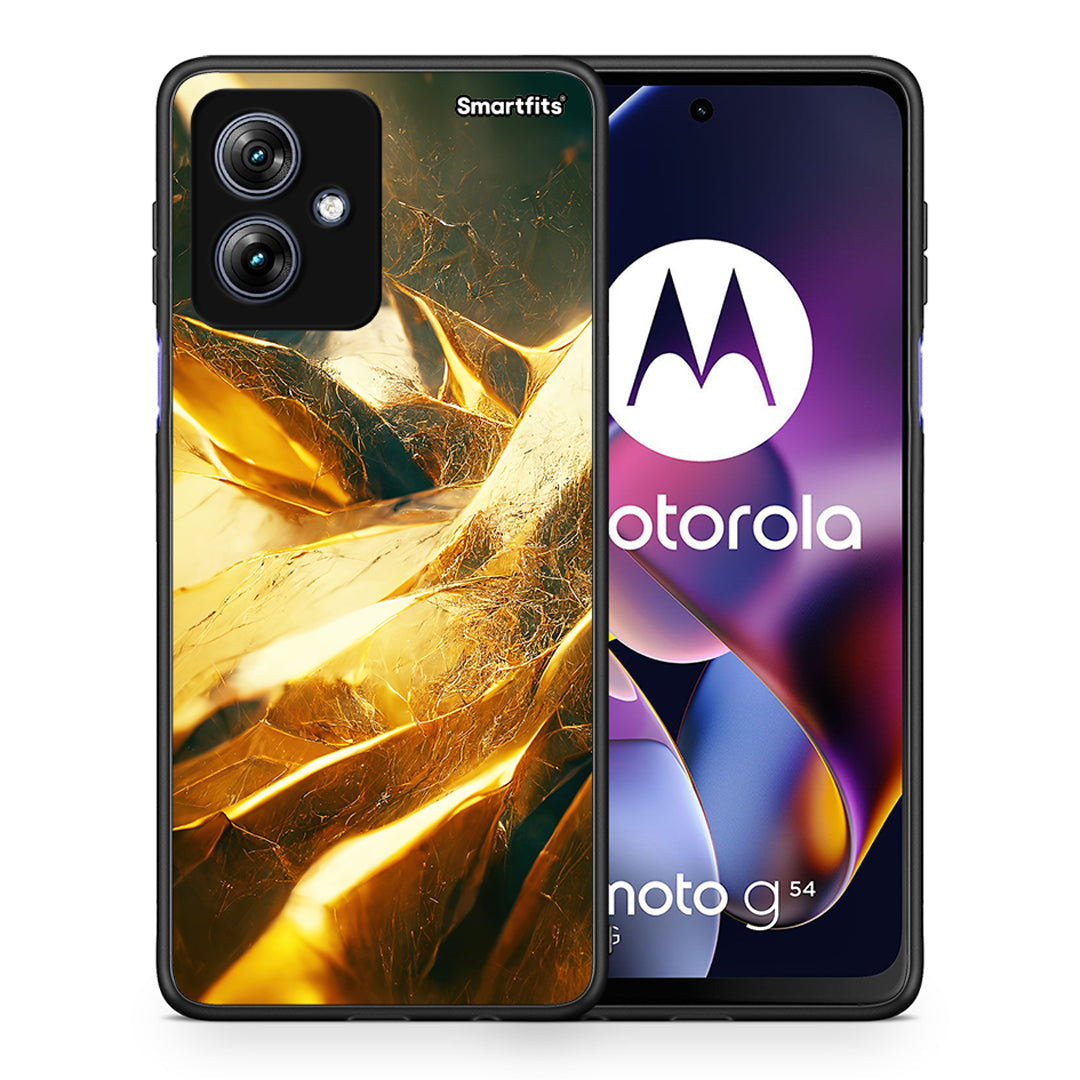 Θήκη Motorola Moto G54 Real Gold από τη Smartfits με σχέδιο στο πίσω μέρος και μαύρο περίβλημα | Motorola Moto G54 Real Gold case with colorful back and black bezels