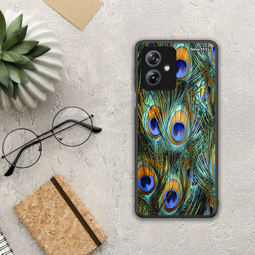 Real Peacock Feathers - Motorola Moto G54 θήκη