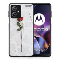 Thumbnail for Θήκη Motorola Moto G54 Red Rose από τη Smartfits με σχέδιο στο πίσω μέρος και μαύρο περίβλημα | Motorola Moto G54 Red Rose case with colorful back and black bezels