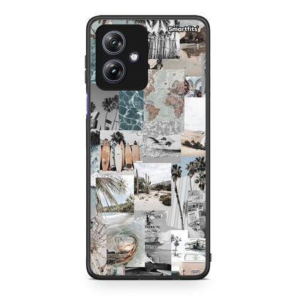 Motorola Moto G54 Retro Beach Life Θήκη από τη Smartfits με σχέδιο στο πίσω μέρος και μαύρο περίβλημα | Smartphone case with colorful back and black bezels by Smartfits