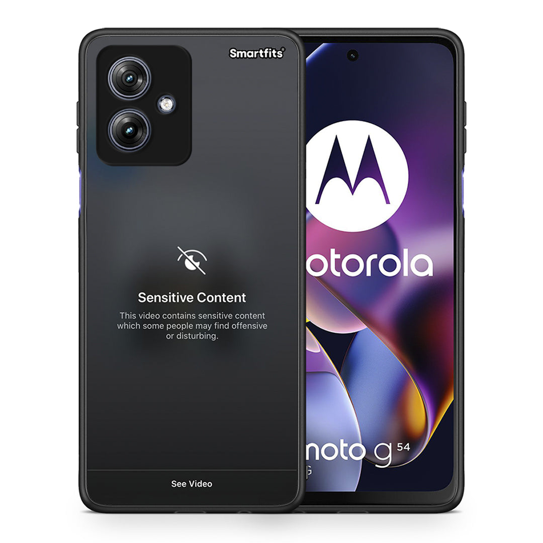 Θήκη Motorola Moto G54 Sensitive Content από τη Smartfits με σχέδιο στο πίσω μέρος και μαύρο περίβλημα | Motorola Moto G54 Sensitive Content case with colorful back and black bezels
