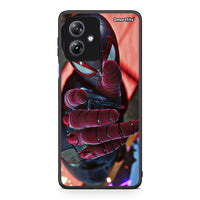 Thumbnail for Motorola Moto G54 Spider Hand Θήκη από τη Smartfits με σχέδιο στο πίσω μέρος και μαύρο περίβλημα | Smartphone case with colorful back and black bezels by Smartfits