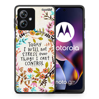 Thumbnail for Θήκη Motorola Moto G54 Stress Over από τη Smartfits με σχέδιο στο πίσω μέρος και μαύρο περίβλημα | Motorola Moto G54 Stress Over case with colorful back and black bezels