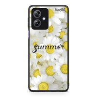 Thumbnail for Motorola Moto G54 Summer Daisies Θήκη από τη Smartfits με σχέδιο στο πίσω μέρος και μαύρο περίβλημα | Smartphone case with colorful back and black bezels by Smartfits