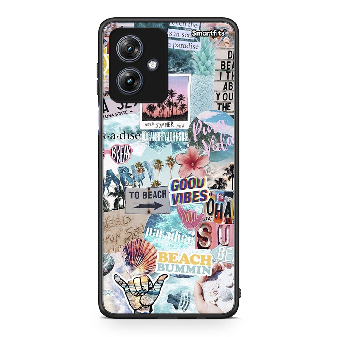 Motorola Moto G54 Summer Vibes Θήκη από τη Smartfits με σχέδιο στο πίσω μέρος και μαύρο περίβλημα | Smartphone case with colorful back and black bezels by Smartfits