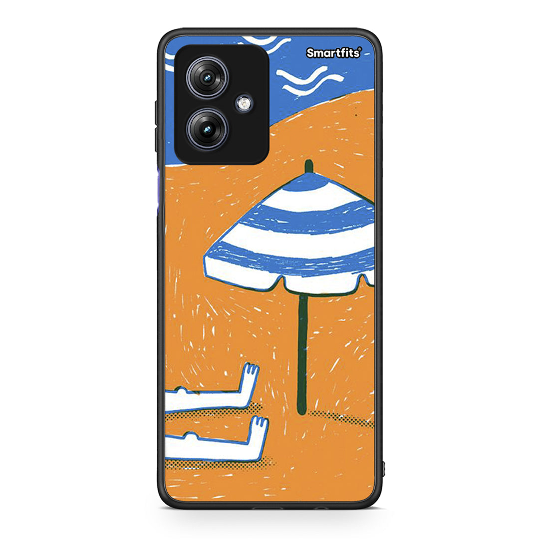 Motorola Moto G54 Summering Θήκη από τη Smartfits με σχέδιο στο πίσω μέρος και μαύρο περίβλημα | Smartphone case with colorful back and black bezels by Smartfits