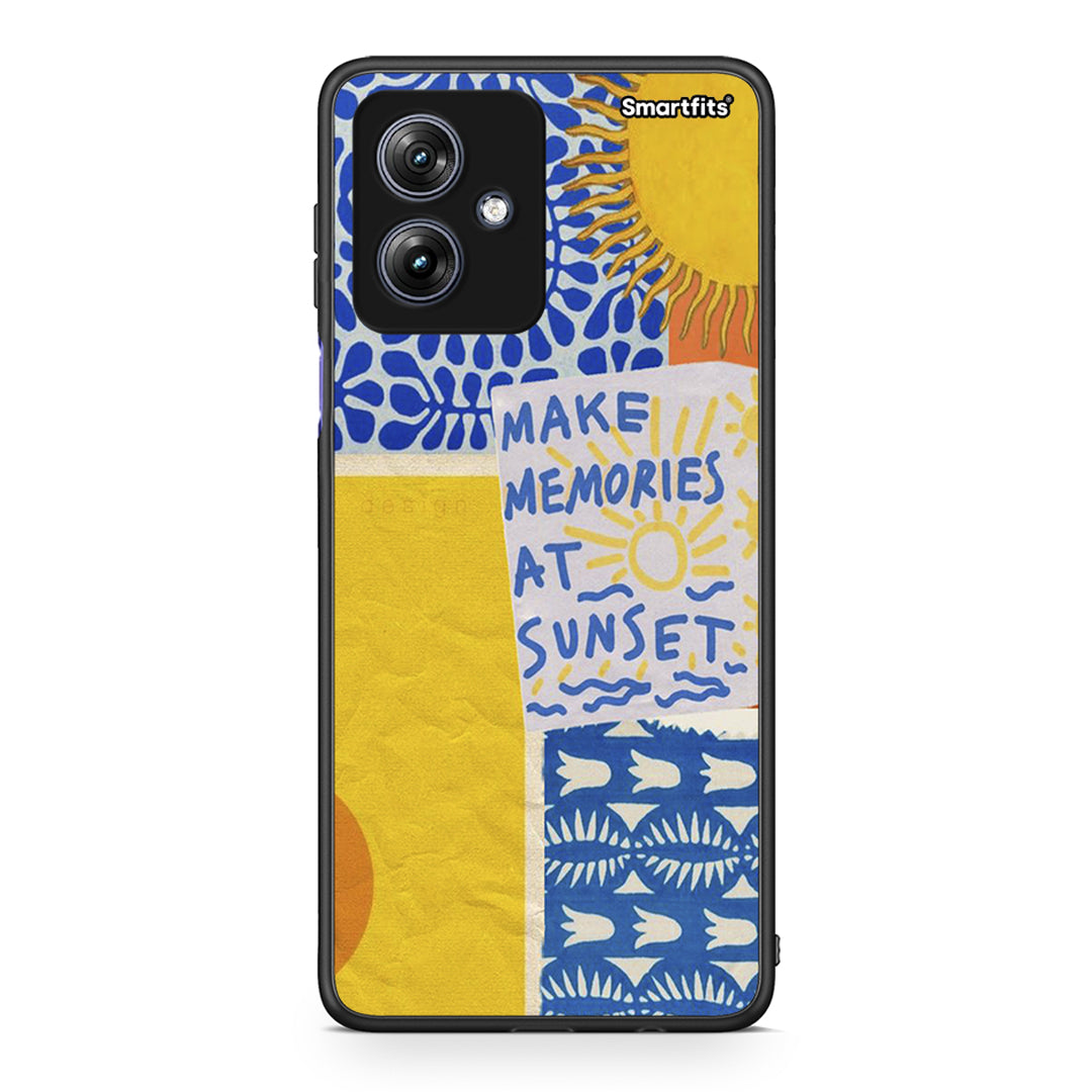 Motorola Moto G54 Sunset Memories Θήκη από τη Smartfits με σχέδιο στο πίσω μέρος και μαύρο περίβλημα | Smartphone case with colorful back and black bezels by Smartfits