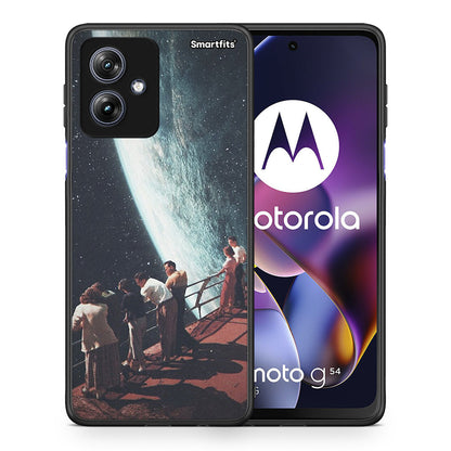 Θήκη Motorola Moto G54 Surreal View από τη Smartfits με σχέδιο στο πίσω μέρος και μαύρο περίβλημα | Motorola Moto G54 Surreal View case with colorful back and black bezels