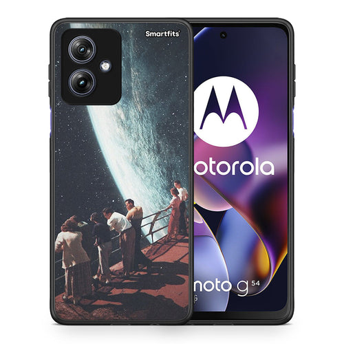 Θήκη Motorola Moto G54 Surreal View από τη Smartfits με σχέδιο στο πίσω μέρος και μαύρο περίβλημα | Motorola Moto G54 Surreal View case with colorful back and black bezels