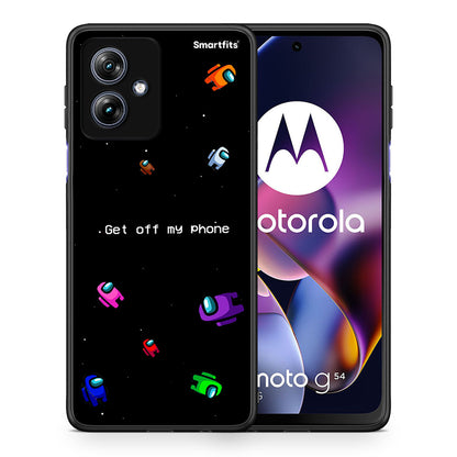 Θήκη Motorola Moto G54 AFK Text από τη Smartfits με σχέδιο στο πίσω μέρος και μαύρο περίβλημα | Motorola Moto G54 AFK Text case with colorful back and black bezels