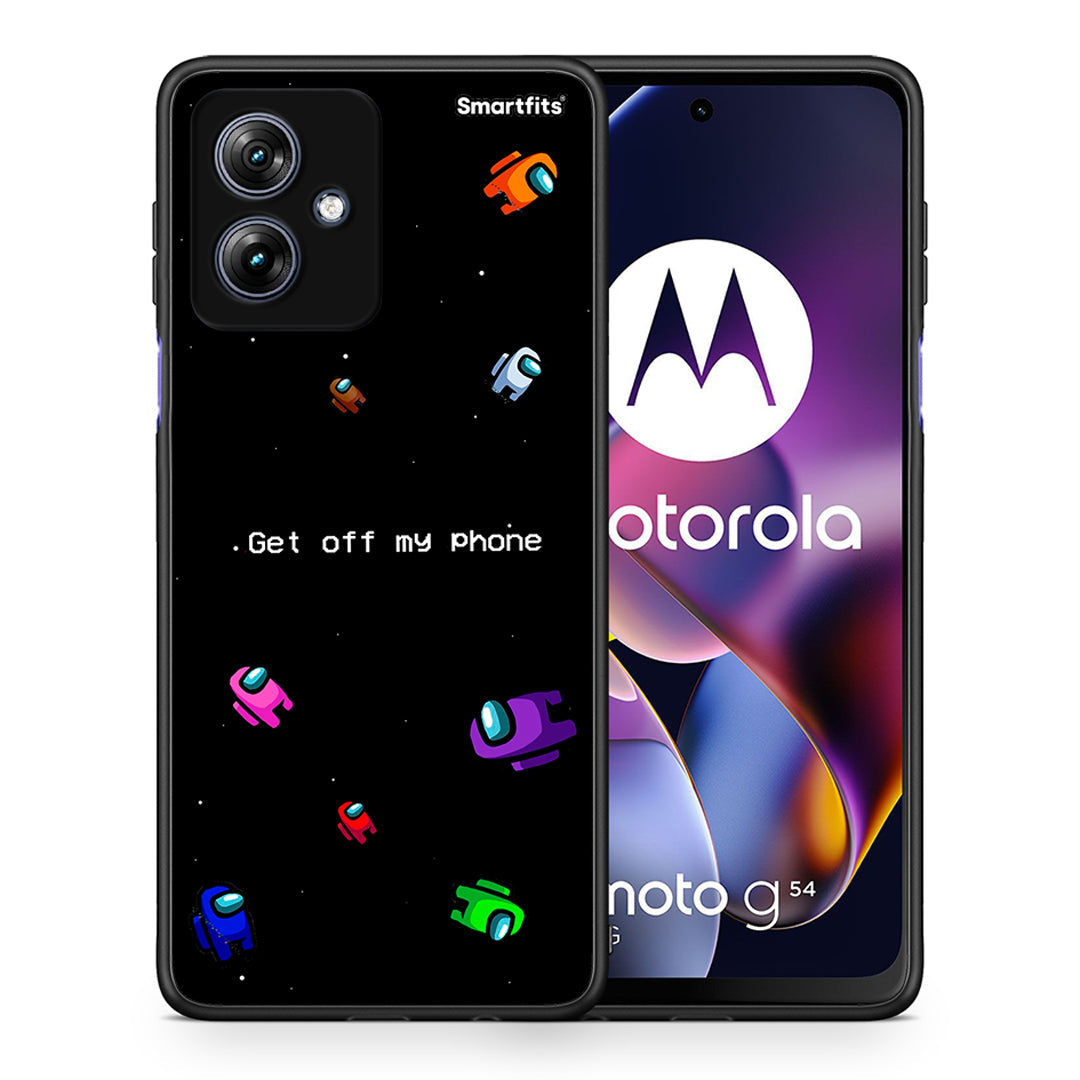 Θήκη Motorola Moto G54 AFK Text από τη Smartfits με σχέδιο στο πίσω μέρος και μαύρο περίβλημα | Motorola Moto G54 AFK Text case with colorful back and black bezels