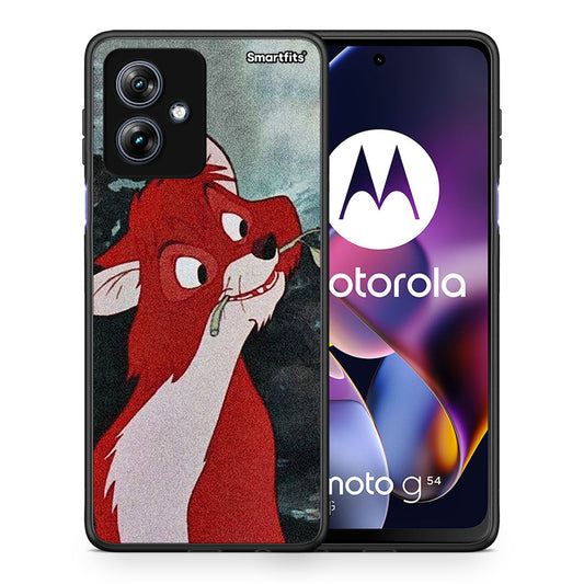 Θήκη Motorola Moto G54 Tod And Vixey Love 1 από τη Smartfits με σχέδιο στο πίσω μέρος και μαύρο περίβλημα | Motorola Moto G54 Tod And Vixey Love 1 case with colorful back and black bezels