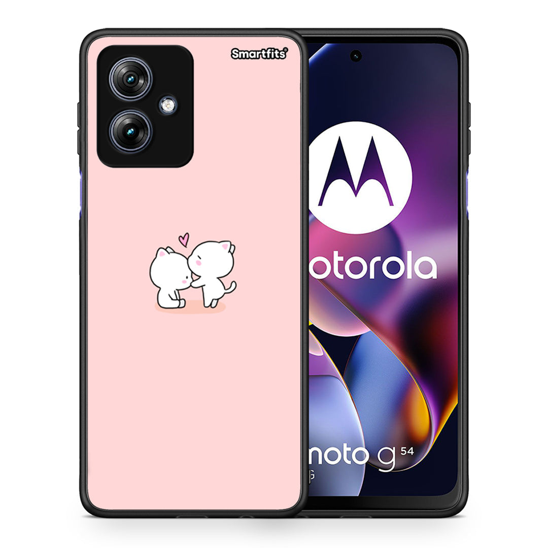 Θήκη Motorola Moto G54 Love Valentine από τη Smartfits με σχέδιο στο πίσω μέρος και μαύρο περίβλημα | Motorola Moto G54 Love Valentine case with colorful back and black bezels