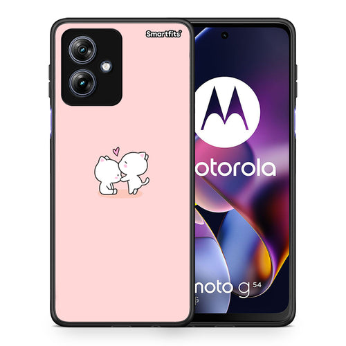 Θήκη Motorola Moto G54 Love Valentine από τη Smartfits με σχέδιο στο πίσω μέρος και μαύρο περίβλημα | Motorola Moto G54 Love Valentine case with colorful back and black bezels