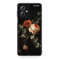 Thumbnail for Motorola Moto G54 Vintage Roses θήκη από τη Smartfits με σχέδιο στο πίσω μέρος και μαύρο περίβλημα | Smartphone case with colorful back and black bezels by Smartfits