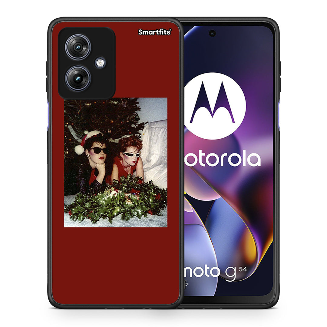Θήκη Motorola Moto G54 Waiting For Xmas από τη Smartfits με σχέδιο στο πίσω μέρος και μαύρο περίβλημα | Motorola Moto G54 Waiting For Xmas case with colorful back and black bezels